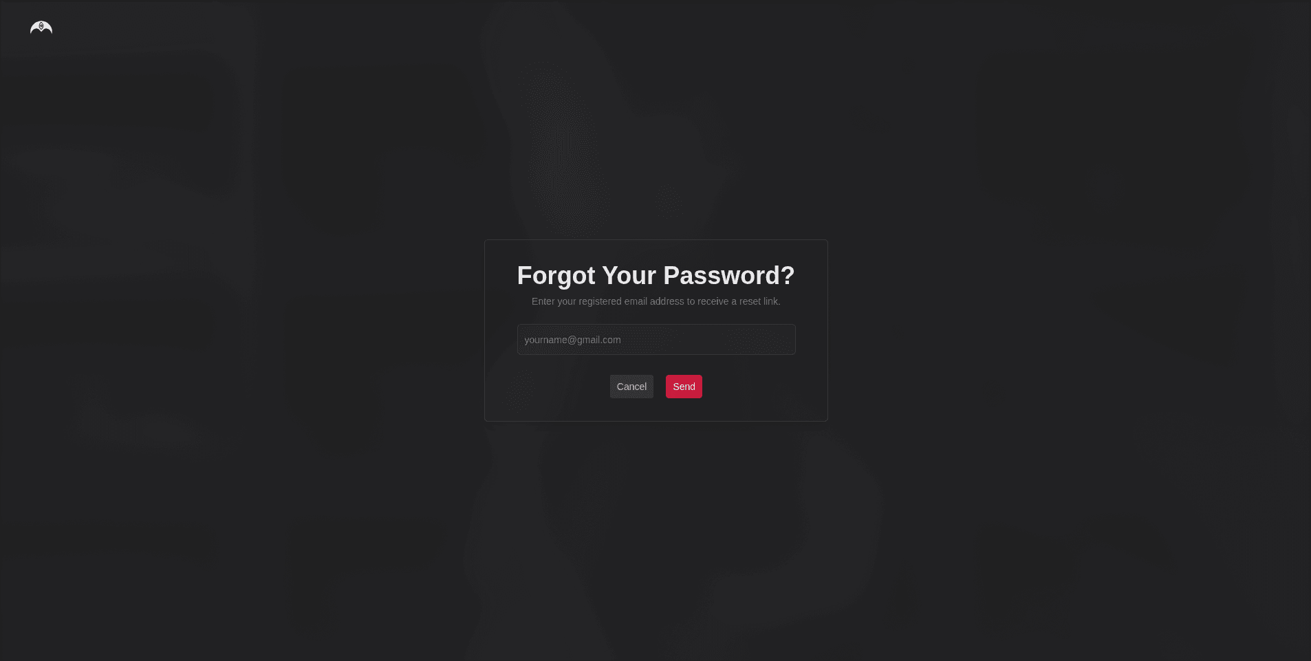 Forgot password link on login page